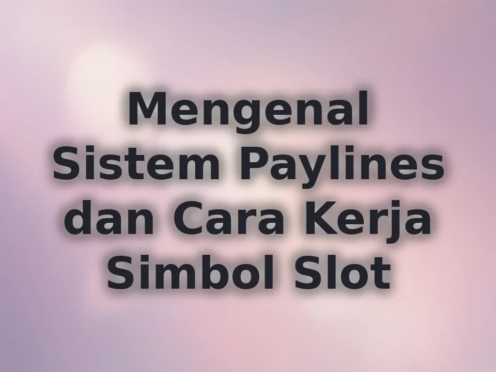 Mengenal Sistem Paylines dan Cara Kerja Simbol Slot